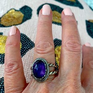 SILPADA purple amethyst sterling silver ring